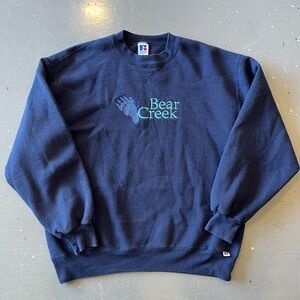 vintage navy blue crewneck sweatshirt